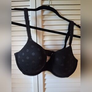 Black Polka Dot Underwire Bra